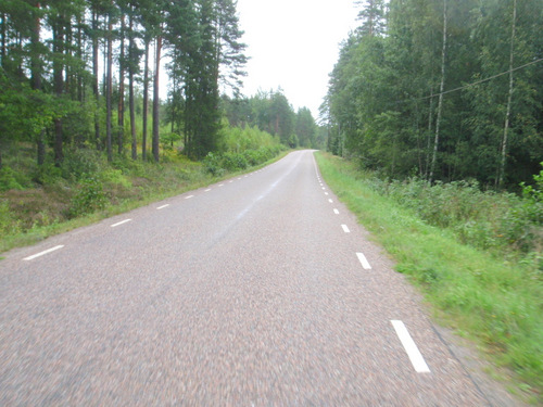 Biking further down the road.